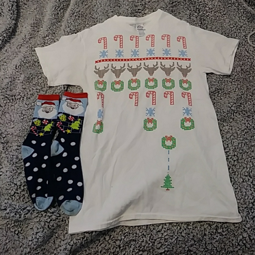 Holiday shirt and socks